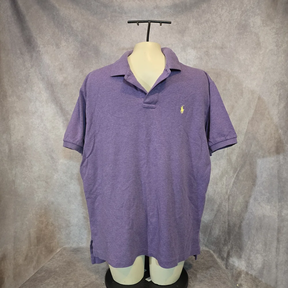 Ralph Lauren Lavender Short Sleeve Polo with Yellow Pony‎